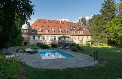 Palácio à venda Baden-Württemberg, Blick vom Pool