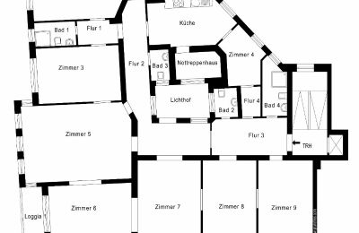 Imobiliário Charlottenburg-Wilmersdorf, Schmargendorf, Planta baixa 1
