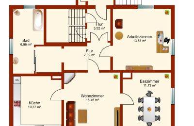 Imobiliário Radebeul, Planta baixa 1