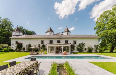 Palácio à venda 4693 Desselbrunn, Alta Áustria, Highend-Poolanlage mit wärmeisolierender Rollabdeckung