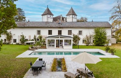 Palácio à venda 4693 Desselbrunn, Alta Áustria, Highend-Poolanlage mit wärmeisolierender Rollabdeckung