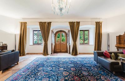 Palácio à venda 4693 Desselbrunn, Alta Áustria, ... und Blick über den Barockbalkon hinaus in den Garten