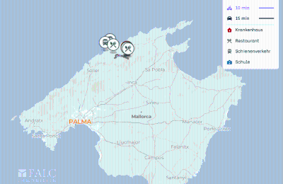 Casa senhorial à venda Escorca, Ilhas Baleares, Karte Mallorca