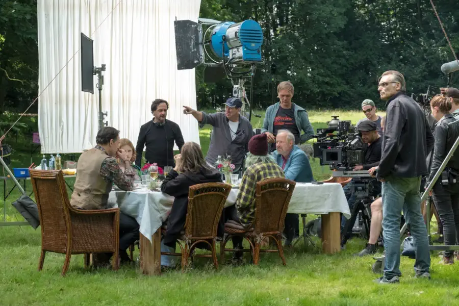 Filmagens de 'Borowski e a Casa dos Fantasmas' no Landhuis Niendorf, Schleswig-Holstein