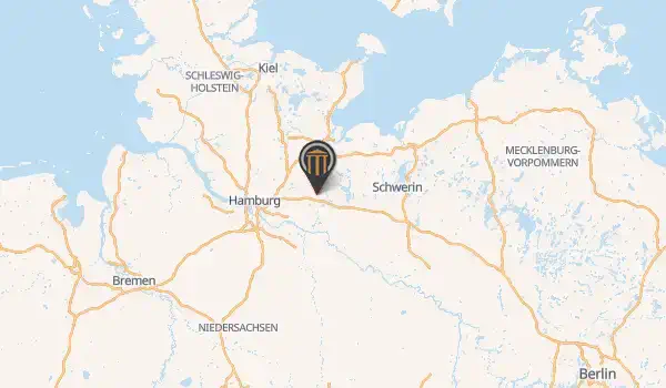 Localização da casa senhorial Niendorf perto de Hamburgo