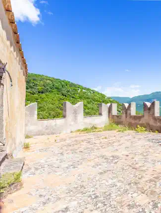 Castelo em Vacone com vista panorâmica perto de Roma, Vacone, Lácio